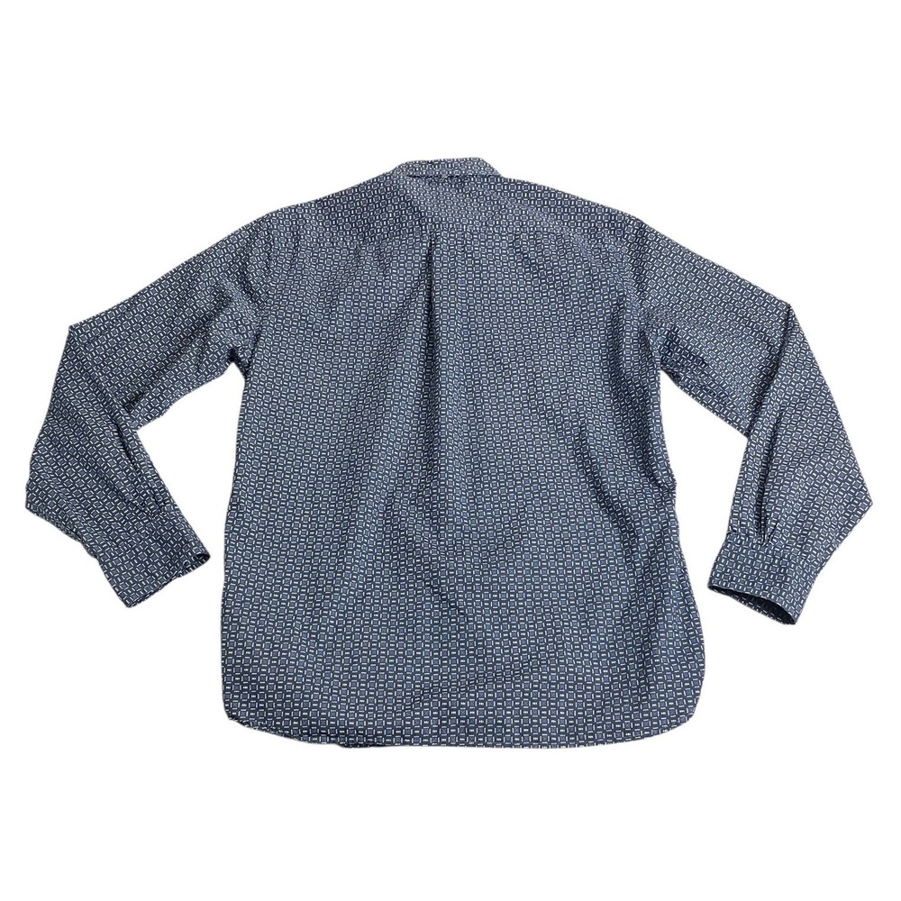 Brooks Brothers Red Fleece Shirt Men S Blue Geometric All Over Print Long Sleeve - Picture 2 of 13